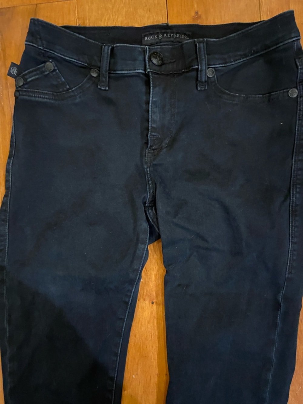 Rock & Republic Dark Black Slim Jeans